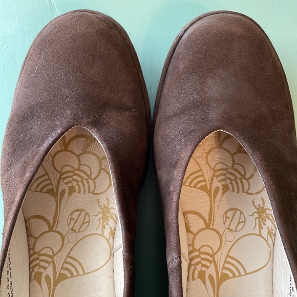Fly London YAZ Wedge Shoes in Espresso Brown Suede, Size 37 Euro/6.5 US - Picture 12 of 13